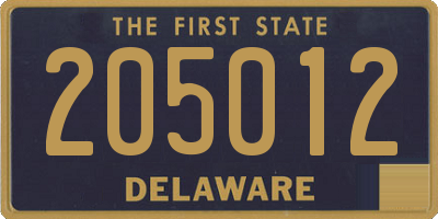 DE license plate 205012