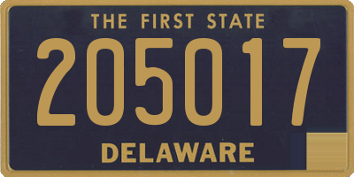 DE license plate 205017