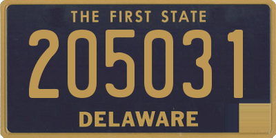 DE license plate 205031