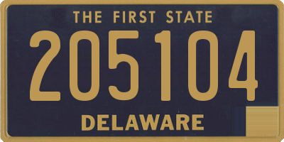 DE license plate 205104