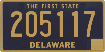 DE license plate 205117