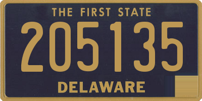 DE license plate 205135