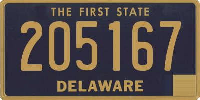 DE license plate 205167