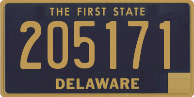 DE license plate 205171