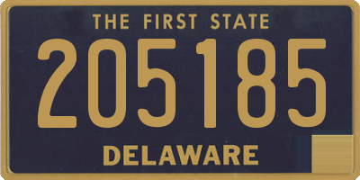 DE license plate 205185