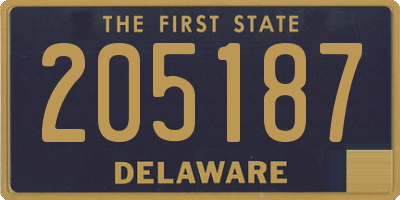 DE license plate 205187