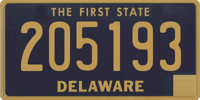 DE license plate 205193
