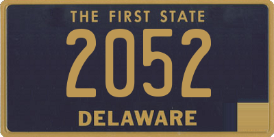 DE license plate 2052