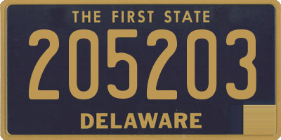 DE license plate 205203