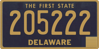 DE license plate 205222