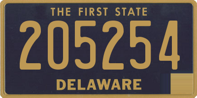 DE license plate 205254