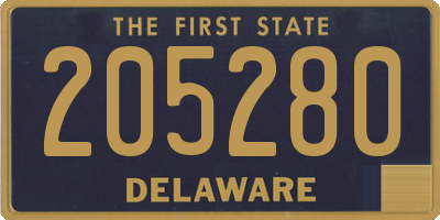 DE license plate 205280
