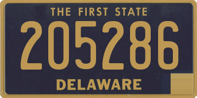 DE license plate 205286