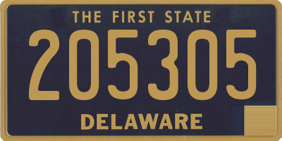 DE license plate 205305