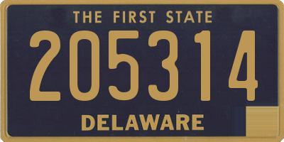 DE license plate 205314
