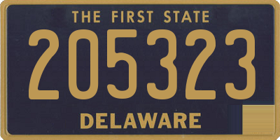 DE license plate 205323