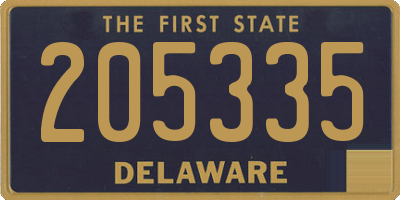 DE license plate 205335