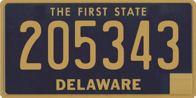 DE license plate 205343