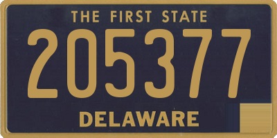 DE license plate 205377