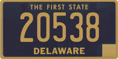 DE license plate 20538