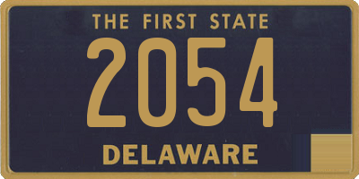 DE license plate 2054