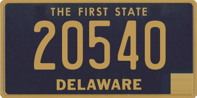 DE license plate 20540