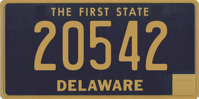 DE license plate 20542