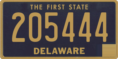 DE license plate 205444