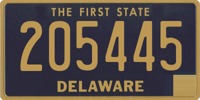 DE license plate 205445