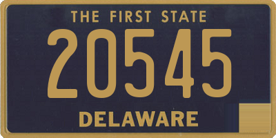 DE license plate 20545