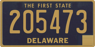 DE license plate 205473