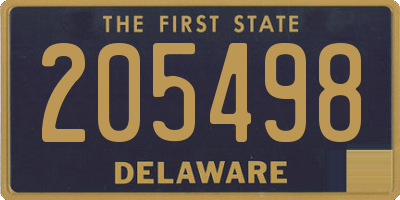 DE license plate 205498