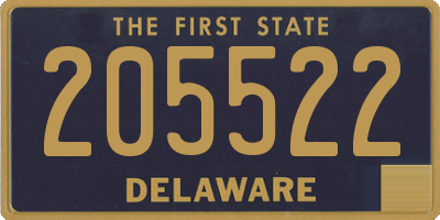 DE license plate 205522