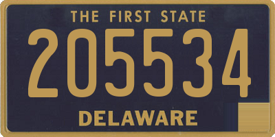 DE license plate 205534