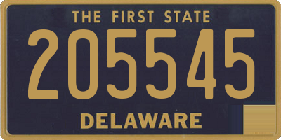 DE license plate 205545