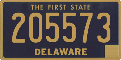 DE license plate 205573