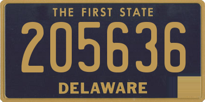 DE license plate 205636