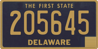 DE license plate 205645