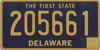 DE license plate 205661