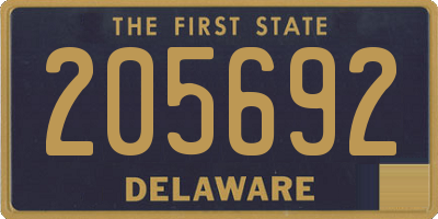 DE license plate 205692