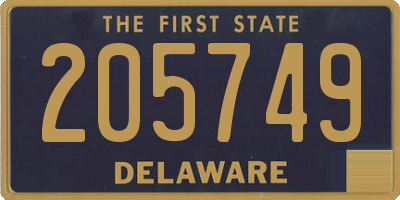 DE license plate 205749