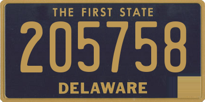 DE license plate 205758