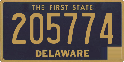 DE license plate 205774