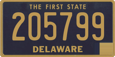 DE license plate 205799