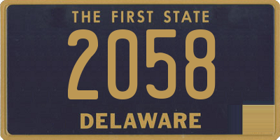 DE license plate 2058