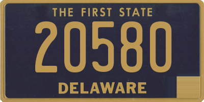 DE license plate 20580