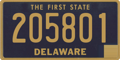 DE license plate 205801