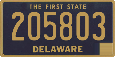 DE license plate 205803