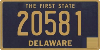 DE license plate 20581