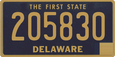 DE license plate 205830